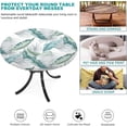 thumbnail image 3 of Round Tablecloth Stretch Round Fitted Tablecloth with Elastic Spandex Table Cloth Round Cover Washable Dining Table Protector for Indoor Outdoor Round Dining Table, 3 of 6