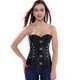 thumbnail image 2 of Corsé Steampunk Marrón Negro Acero Hueso Overbust Corsés Dobby Corselets Cintura sexy Bustiers delgados Cintura Cincher Corset S-6xl kaili Sencillez, 2 of 5