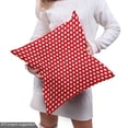thumbnail image 4 of Polka Dots Sofa Upholstery Fabric by the Yard, Repetitive Symmetrical Retro Dots in Vivid Tones Nostalgic Pin Up Pattern, Decorative Fabric for DIY Home Accents, 10 Yards, Vermilion White by Ambesonne, 4 of 4