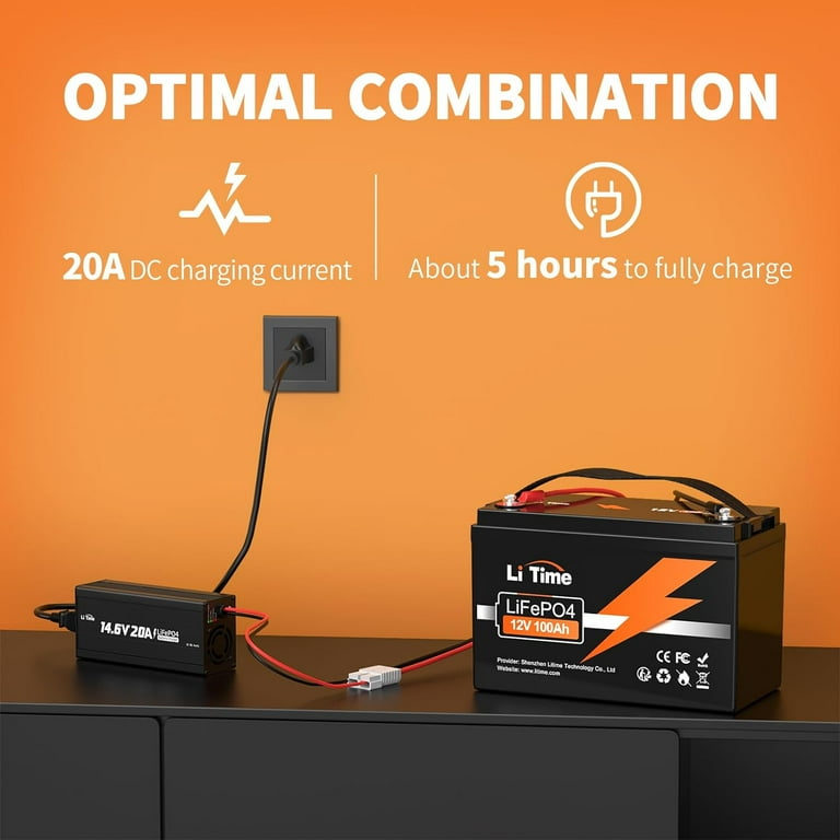 【LiTime】12V100Ah LiTime 12V 100Ah Mini LiFePO4 Battery - Small 12V Deep Cycle