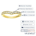 thumbnail image 6 of Vir Jewels 1/2 CTTW V-Shape Diamond Wedding Band with Milgrain 14K Yellow Gold Size 9.5 Female Adult, 6 of 9