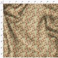 thumbnail image 4 of Soimoi Beige Poly Georgette Fabric Tree Stump & Fox Animal Printed Fabric 1 Yard 42 Inch Wide, 4 of 5