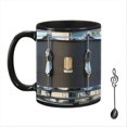 thumbnail image 1 of 11OZ Black Vintage Drum Mug Funny Tea Coffee Juice Water Cup, 1 of 5
