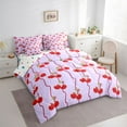 thumbnail image 3 of Feelyou Cute Cherry Fruit Twin Bedding Sets 7-Piece, Boy Girl Bedding Comforter Set, 3 of 8