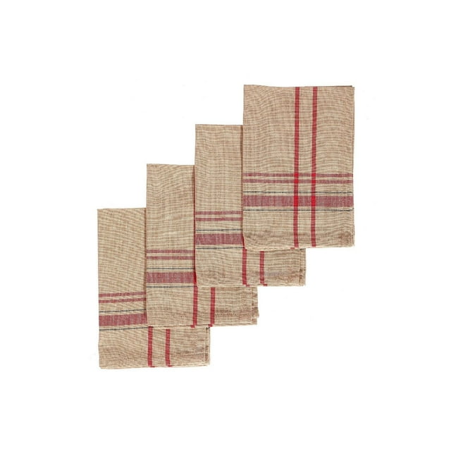 Serviette Frontalière Française (Ensemble De 4) (Taupe)