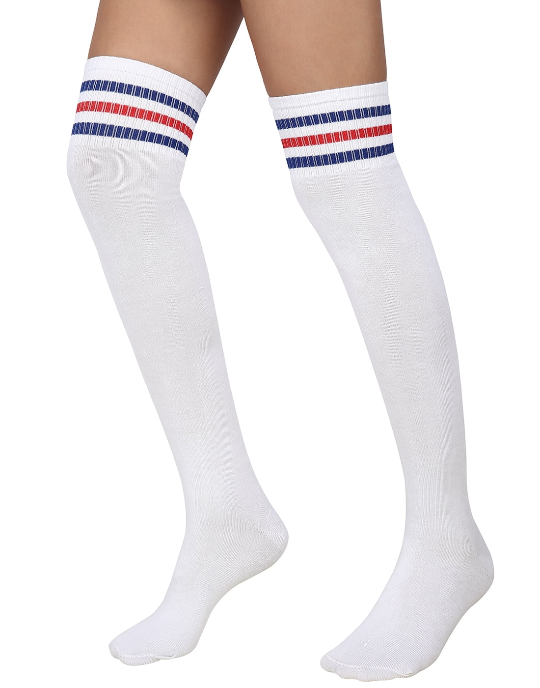 tall athletic socks striped