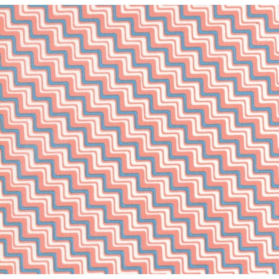 Fabri-Quilt Graphix 3 Peach/Turq 100% Cotton Fabric sold by the yard