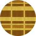 thumbnail image 1 of Ahgly Company Machine Washable Indoor Round Transitional Mahogany Brown Area Rugs, 3' Round, 1 of 7