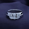 thumbnail image 2 of 1 1/2 Carat Round Cut Lab Created Moissanite Diamond Channel Set Men's Three Row Anniversary Wedding Band Ring In 14K White Gold Over Sterling Silver Jewelry Gift For Men (VVS1 Clarity, 1.50 Cttw)-9.5, 2 of 7