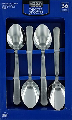 Daily Chef Stainless Steel Dinner Spoons - 36 ct
