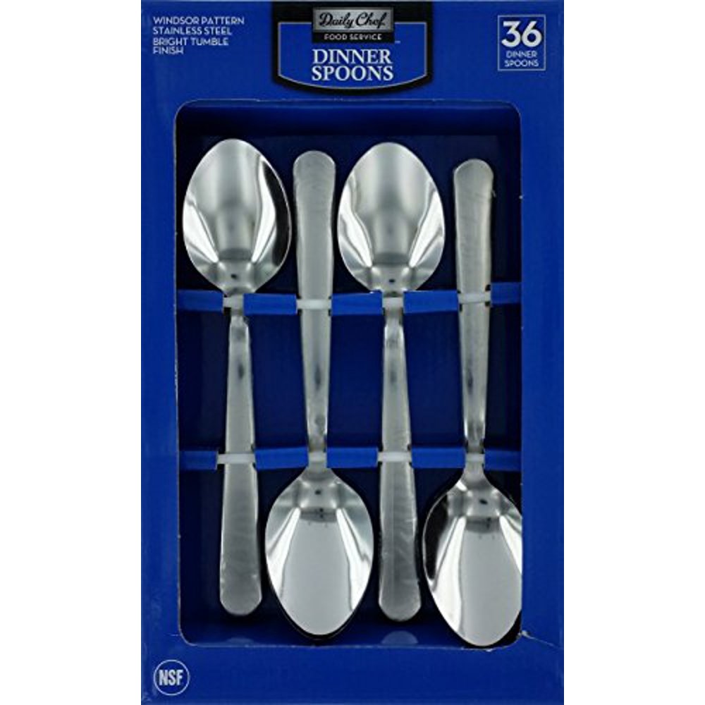 Daily Chef Stainless Steel Dinner Spoons 36 ct.