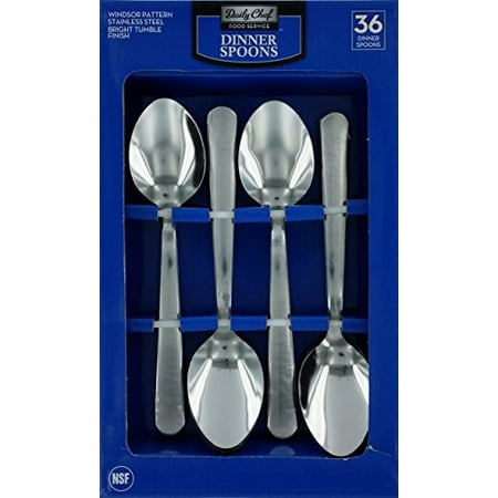 Daily Chef Stainless Steel Dinner Spoons - 36 ct