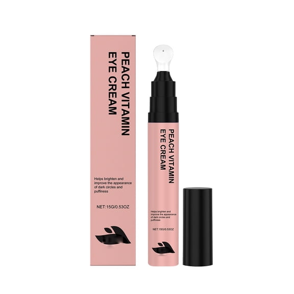 Peach Vitamin Eye Cream, Natural and Organic Anti Aging Under Eye Cream to Plump Skin, Reduce Wrinkles, Fine Lines, and Under Eye Bags, Dark Circles Under Eye Treatment