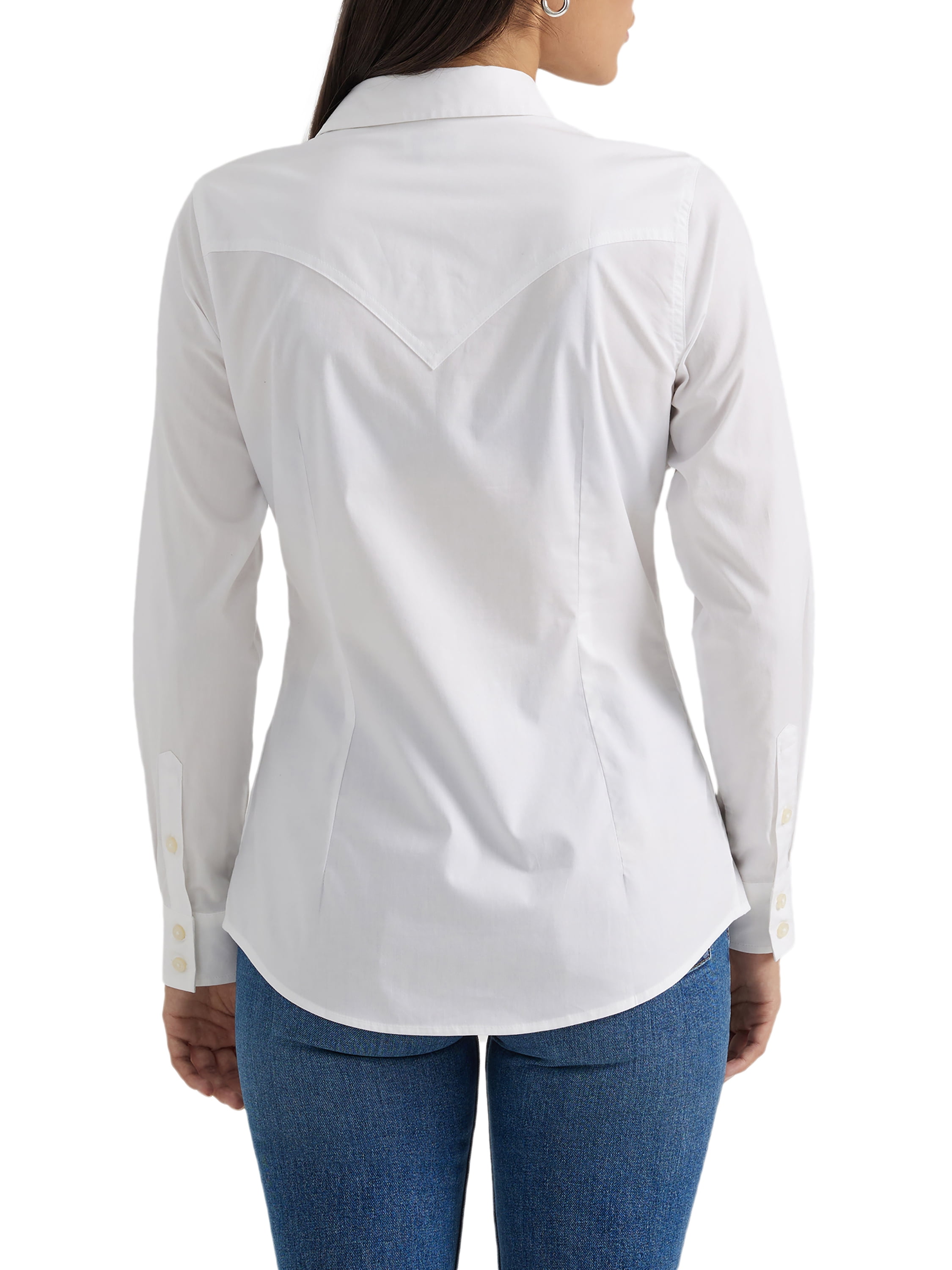Wrangler® Women's Western Long Sleeve Button Front Shirt