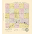 thumbnail image 2 of Everts 26x29 White Modern Wood Framed Museum Art Print Titled - Barton Kansas - Everts 1887, 2 of 4