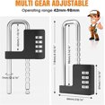 thumbnail image 5 of Cabinet Lock with Combination, Gym Locker Code Lock, Adjustable Heavy Duty U Shape Latch, Combination Padlock for Locker, Closet, Double Door, Fence, Luggage Lock, 5 of 5