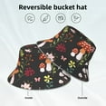 thumbnail image 2 of Xecao Mushroom With Snails Print Men and Women Night Reflective Hat Runner Cap Visor Bucket Hat Boonie Cap, 2 of 6