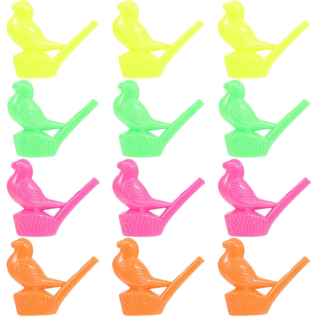 Miangastore 12pcs Plastic Bird Whistles Party Whistle Props Small Musical Instrument Whistles