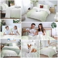 thumbnail image 5 of 3 Piece Light Green Ombre Duvet Cover Set California King,Microfiber Comforter/Quilt Cover with Corner Ties and 2 Pillowcases,Modern Gradient Abstract Art All Season Soft Bedding with Zipper Closure, 5 of 8