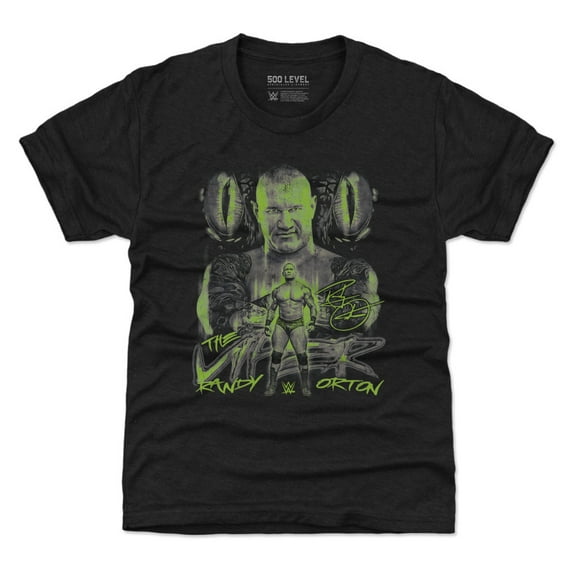 Youth 500 Level Heather Black Randy Orton The Viper Grunge T-Shirt