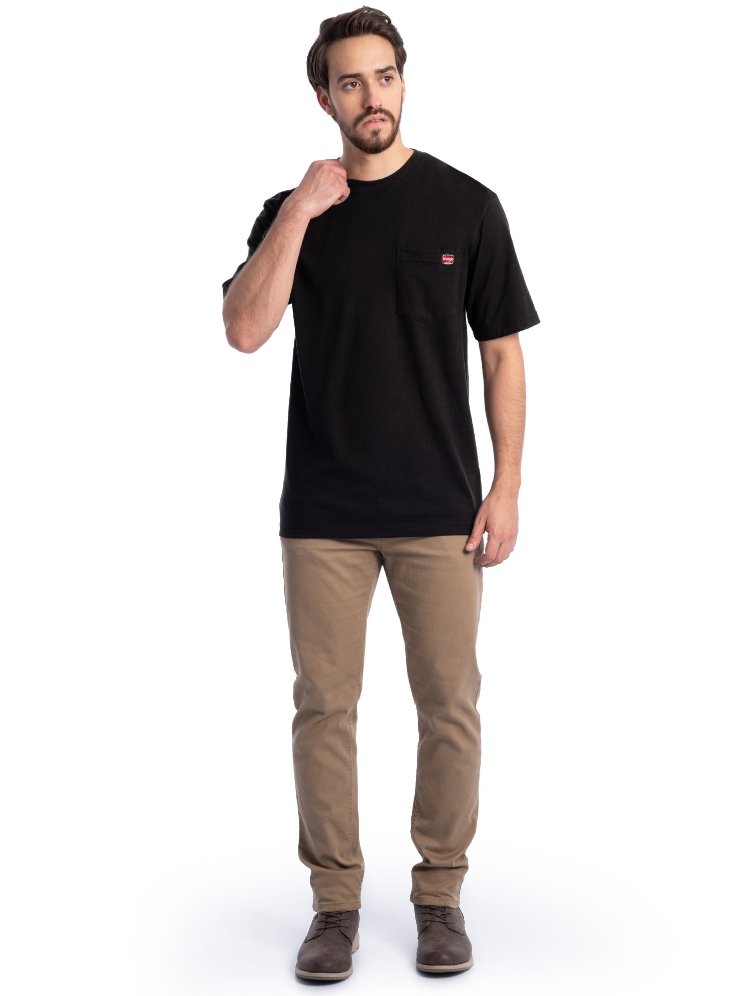 Wrangler Workwear Men's Short Sleeve Pocket T-Shirt, Sizes S-5XL and LT-4XLT (Men's, Big Men's, Tall Men's)