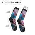 thumbnail image 3 of Pofeuu Blue Lipped Pit Viper And Three Pink Roses Print Crew Socks, Adult Running Hiking Socks for Youth and Adult, 3 of 7