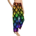 thumbnail image 2 of Fotbe Dragon Scales Women's Pajama Pants,Sleepwear Pants,Pj Bottoms Drawstring And Pockets-, 2 of 9