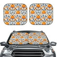 thumbnail image 2 of Fotbe Blue Orange Pumpkin fall 2-Piece Car Windshield Sun Shade | Sun Blocker for Car Windshield | Foldable Automotive Interior Accessories for Sun Protection-Small, 2 of 7