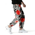 thumbnail image 6 of Men Cotton Baggy Hippie Yoga Harem Pants Funky Printed Plus Size Trousers Sports Boho Wide Leg Baggy Harem Pants with Pockets Blue S, 6 of 6