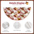 thumbnail image 3 of Balery Santa Claus bells Snowman Printed Christmas Tree Skirt , Merry Christmas Party Christmas Tree Decoration,Adjustable Tree Skirt-30", 3 of 6