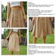 thumbnail image 3 of Faldas midi una línea plisada abajo falda cintura elástica casual transpirable falda para las mujeres, 3 of 6