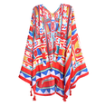 thumbnail image 3 of Twill style Women Print Kimono One Size Clothes Summer Casual Swimsuits Coverup Tops, 3 of 3