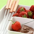 thumbnail image 2 of Set of 12 Stainless Steel Fondue Forks, 9.5 Inches Cheese Fondue Sticks Smore Sticks with Wooden Handle Heat Resistant for Chocolate Fountain Cheese Fondue Roast Marshmallows Fruits, 2 of 6