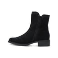 thumbnail image 2 of CLARKS COLLECTION Womens Black Goring Cushioned Maye Round Toe Block Heel Zip-Up Leather Booties 5.5 M, 2 of 4