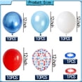 thumbnail image 2 of Red White Blue Balloons, 50Pcs 12 Inch Pearl Metallic Blue Red White Balloon for Birthday Baby Shower Graduation Party Decorations, 2 of 5