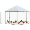 thumbnail image 1 of Costway Grand Poulailler à Entrée Piétonne, Cage à Volaille Galvanisée Robuste avec Couvercle Imperméable, 1 of 10
