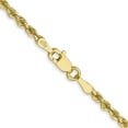 thumbnail image 3 of 10K Yellow Gold Rope Chain Styles Necklace 2.25 mm Diamond-cut 18 inch, 3 of 4