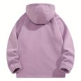 thumbnail image 4 of LTTVQM Winter Fleece Hooded Outerwear for Women Full Zip Sherpa Lined Coat Side Pockets Loose Fit Casual Shirts, 4 of 9
