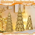 thumbnail image 6 of Bbiamsleep 3Pcs Gold Christmas Tree Figurines, Small Resin Christmas Trees Home Decor, Tabletop Tree Decoration Figurine Set, Decorative Xmas Trees for Mantel Indoor Home Decor, 6 of 8