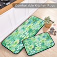 thumbnail image 5 of Ryvnso St Patrick Clover Flower Kitchen Rugs Set Non Slip Runner Mats for Dining Room, 5 of 7
