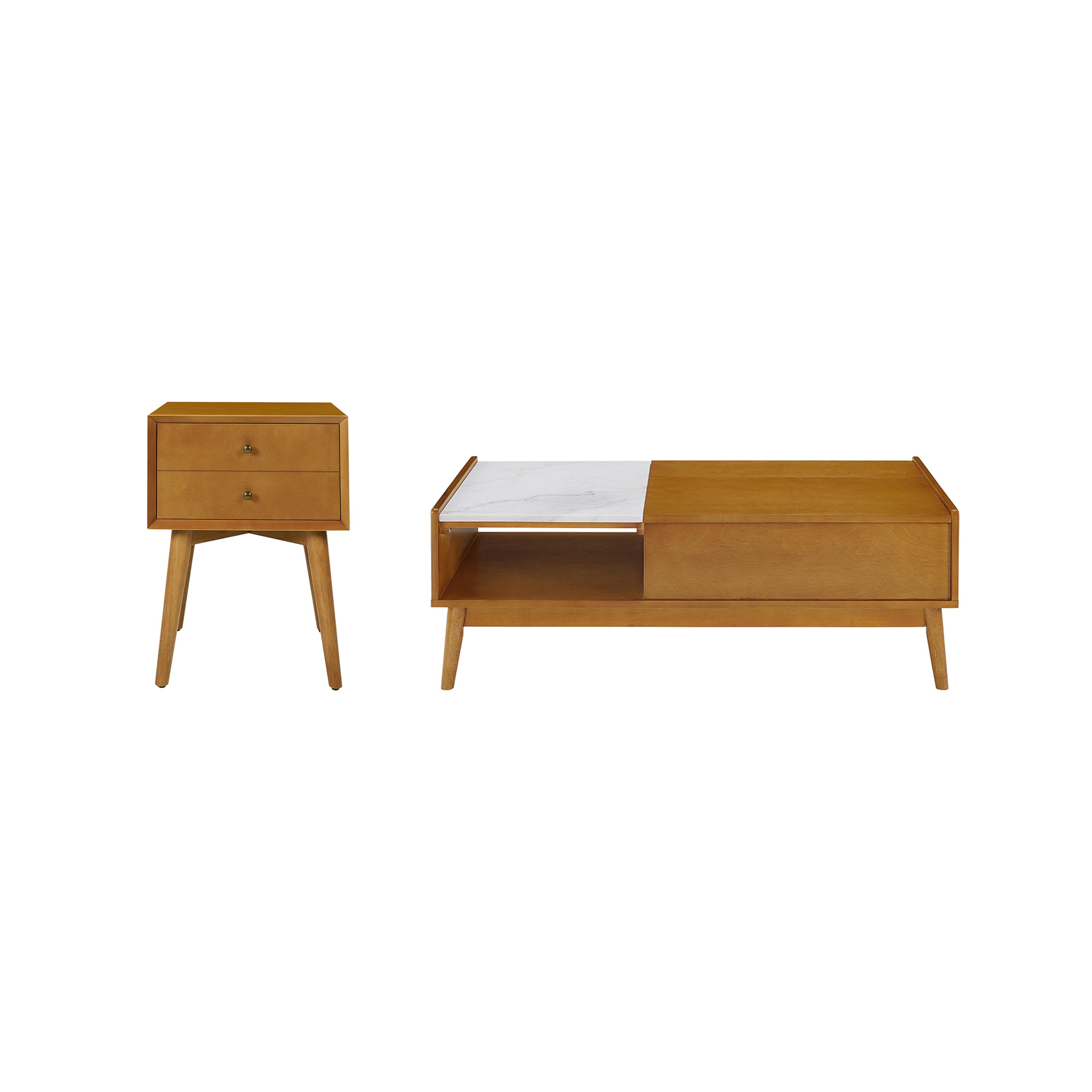 Crosley Furniture Landon 2 Piece Set - Coffee, End Table - image 2 of 7