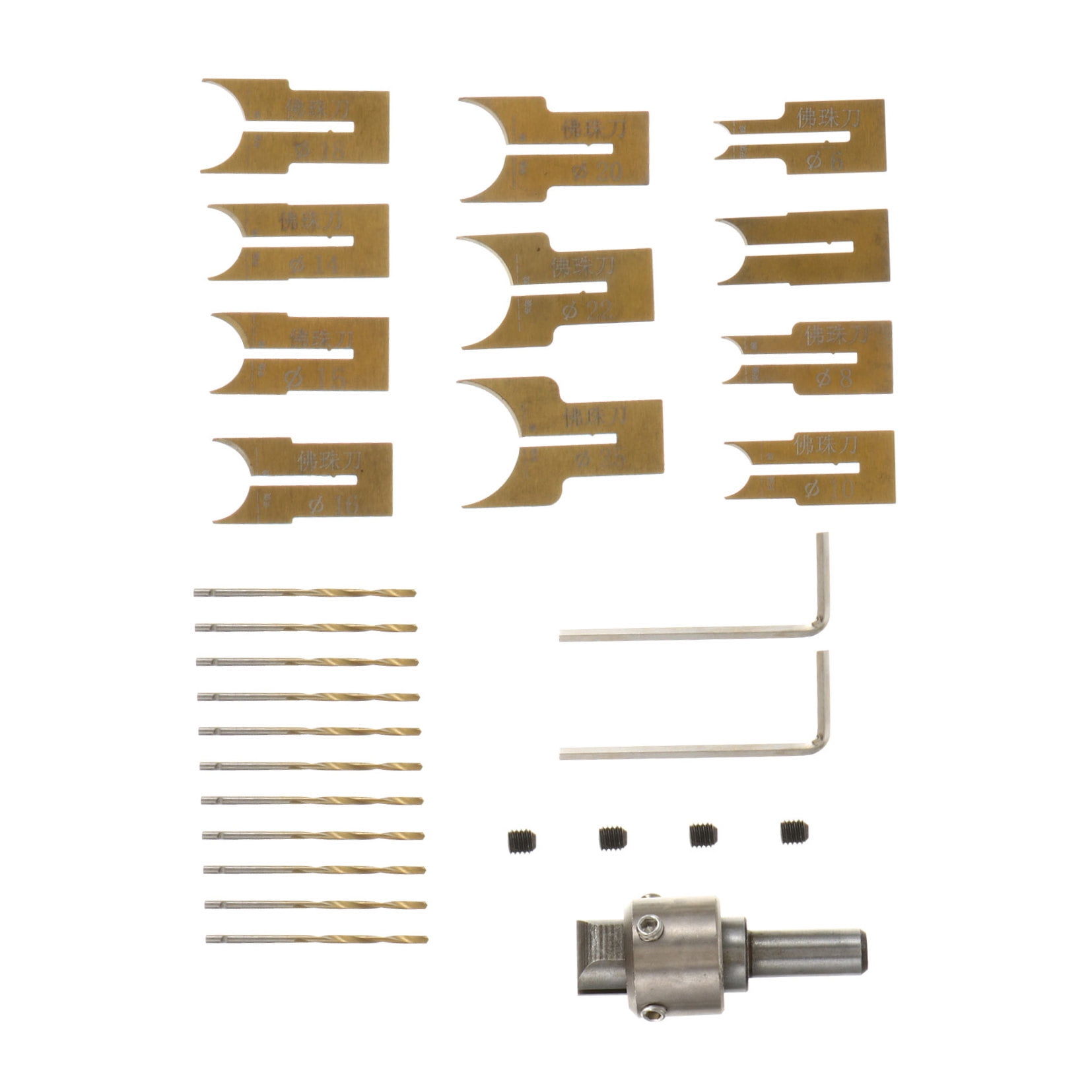 SWETRACE 24Pcs Mini Drill for Crafts Wood Ring Drill Bit Set Steel Assorted Color Professional for Beginners