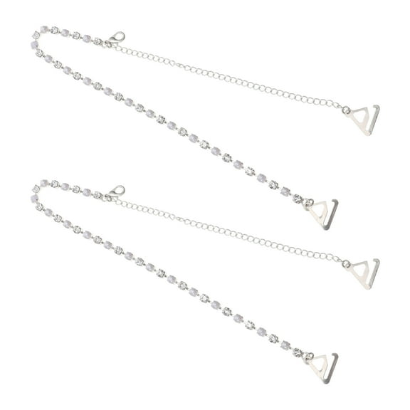 Kitandove Underwear Straps Imitation Pearl 1 Pair 18.1x0.7x0.2in