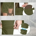 thumbnail image 3 of Xyxonk Convertible Pants Men Quick Dry Lightweight Hiking Pants Zip-Off Breathable Solid Color Cargo Work Pants for Outdoor Fishing Safari Camping Army Green M, 3 of 8