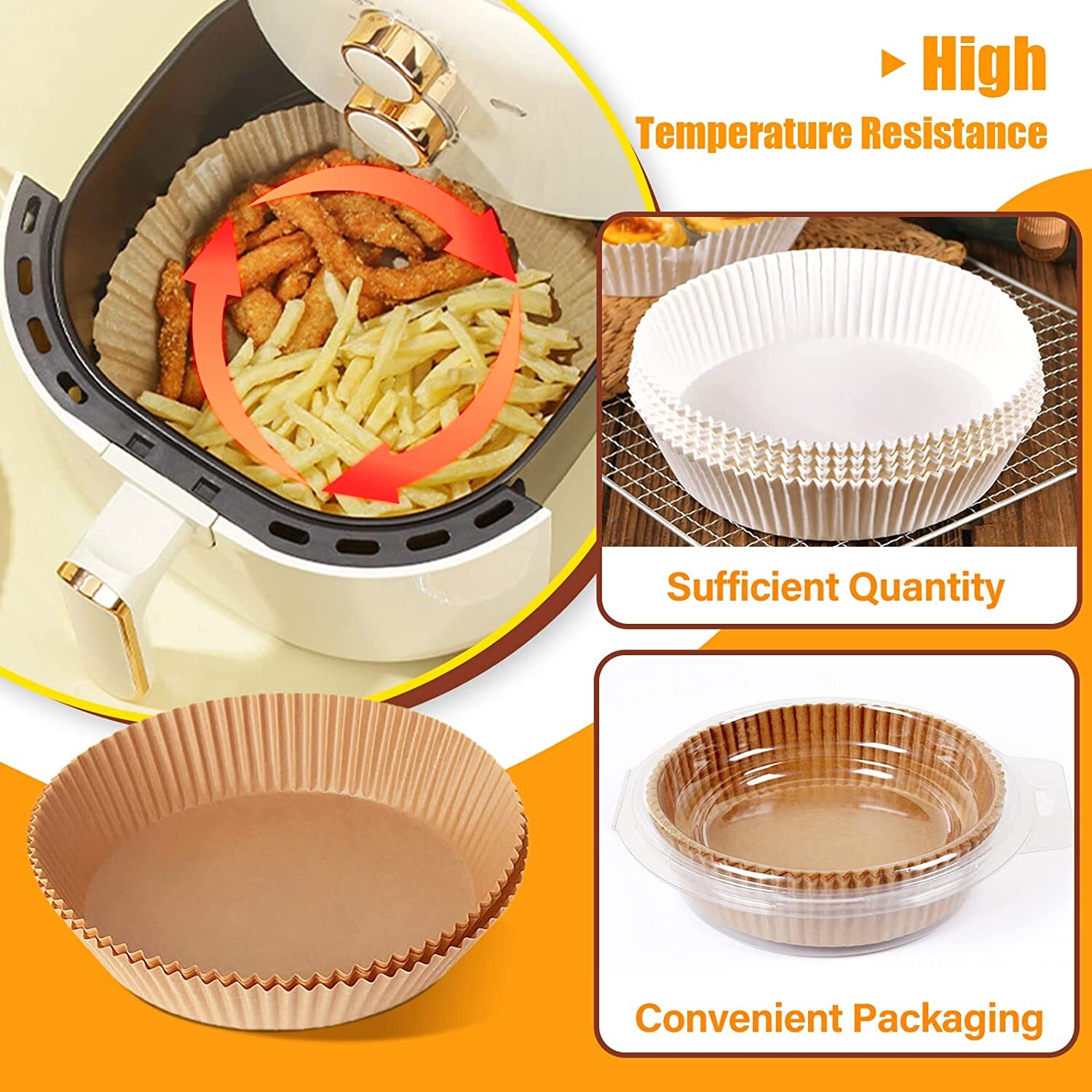 Kitcheniva Disposable Non Stick Air Fryer Liners, 100 pCs - Kroger