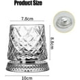 thumbnail image 7 of 360 Degree Rotating Whiskey Glass, Spinning Whiskey Glasses, Spinning Cocktail Glass with Stable Decoupled Base, Old Fashioned Crystal Cut Drinking Glassware for Husband Father (Style E)（XX）, 7 of 7