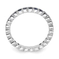thumbnail image 6 of Auriga Fine Jewelry 925 Sterling Silver Created Sapphire Eternity Ring for Women Size- 5, 6 of 6