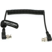 Alvin's Cables HD SDI Coiled Cable Right Angle BNC to Right Angle BNC