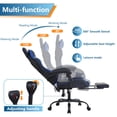 thumbnail image 2 of PayLessHere Ergonomic Racing Desk Chair Computer Chair Gaming Chair with Footrest Lumbar Support Headrest Armrest Task Rolling Swivel Ergonomic E-Sports Adjustable PC Gamer Chair (Blue), 2 of 5