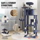 thumbnail image 3 of Arañador de sisal Cat Tree VEVOR de 68.5 pulgadas con 2 condominios para gatos, 3 of 9
